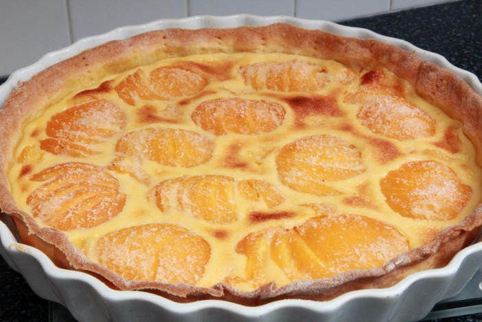 Réaliser un clafoutis de Pêches Blanches au Thym